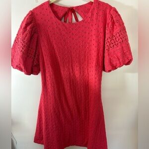 Free People Red Eyelet Dress